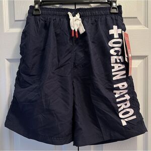 Ocean Patrol Mens Navy Blue Lined Swim Shorts Size Small NEW